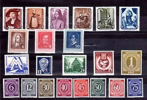 GERMANY DDR early singles & sets HICV MLH and MUH (most last 2 rows) - Picture 1 of 2