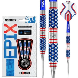Winmau Epix Steel Tip Dart Set 24 gram 90% Tungsten Alloy - Picture 1 of 5