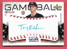 2014 Trey Killian Panini USA Baseball Rookie Auto Game Ball 31/99 - Rockies