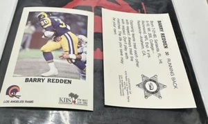 Tarjetas KIIS FM de Los Angeles Rams de 1980 Barry Redden lotes de 2 tarjetas - Imagen 1 de 1