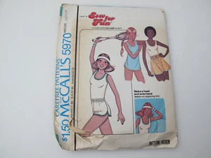 5970 Vintage McCalls Schnittmuster Misses 70er Jahre T-Shirt Rock Shorts Gr. M (U) - Bild 1 von 5