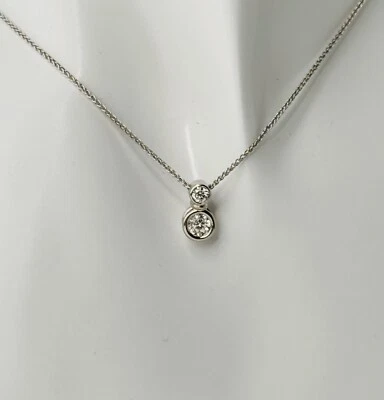 Ehinger-Schwarz 1876 Solitär Anhänger Läufer mit Brillanten 0,46ct 950 Platin - Bild 1 von 4