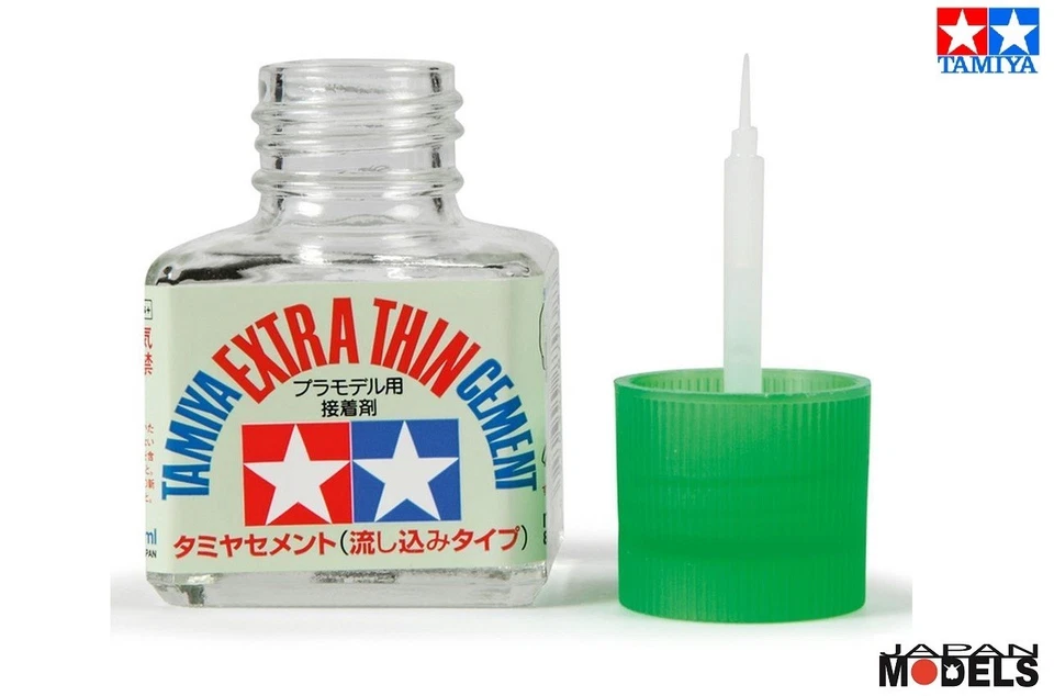 Tamiya Extra Thin Cement 40Ml TAPPO VERDE COLLA DA MODELLISMO 87038 New