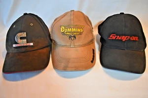 Cappelli da lavoro Cummins Diesel e Snap-On vecchi indossati - lotto di 3 - Foto 1 di 4
