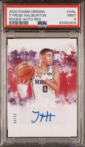 2020 Panini Origins 🏀🔥Tyrese Halliburton RC Rookie Auto Red #39/99 PSA 9 - Picture 1 of 2