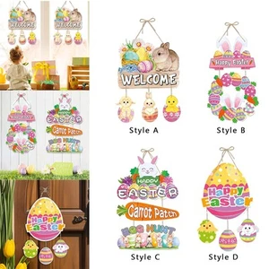 Easter Hanging Door Sign Welcome Sign for Indoor Outdoor Use - Picture 1 of 21