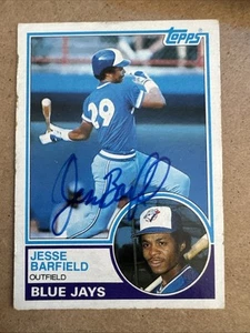JESSE BARFIELD 1983 Topps #257 Autographed SIGNED Card TORONTO BLUE JAYS - Picture 1 of 2