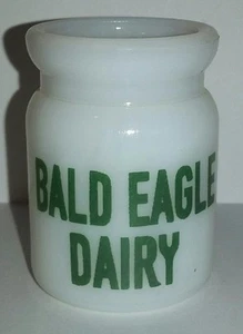 Bald Eagle Dairy 1/2 oz. Milk Glass Creamer Bottle - Picture 1 of 1