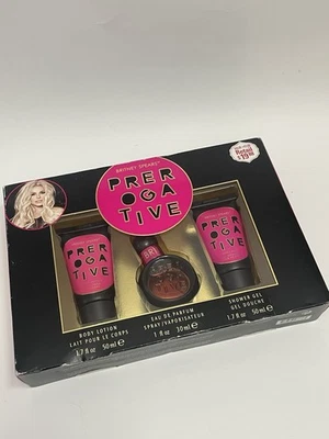 Perfume prerrogativo Britney Spears 1,7 oz + loción corporal 1,7 oz + gel de ducha 1,7 oz Foto 1 de 4