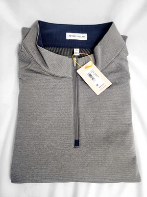 Peter Millar Crown Sport Beaumont Performance 1/4 Zip XL Grey Men's Brand New - Image 1 of 4