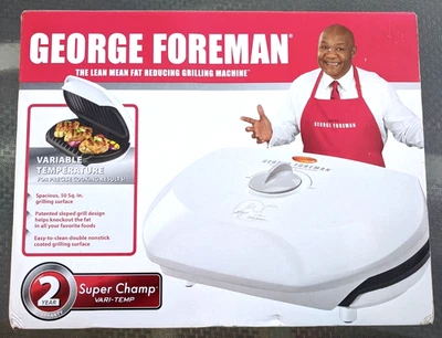 George Foreman Grill Model GR50V Fat Reducing Grilling Machine, 50" Sq inch NEW - Image 1 of 4
