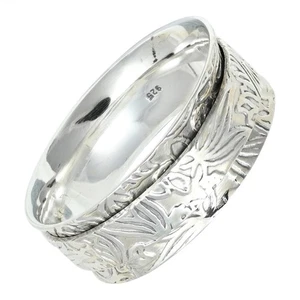 Meditation Spinner Ring Gift For Women Solid Silver 925 Sterling HandmadeTSR1190 - Picture 1 of 5
