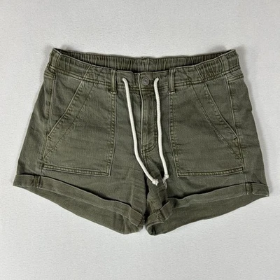 American Eagle Stretch Y2k Cargo Shorts Women's 10 Classic Green Military AEO - Image 1 of 4