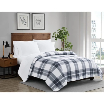 Cannon Cozy Teddy Plaid Blanket - Image 1 of 4