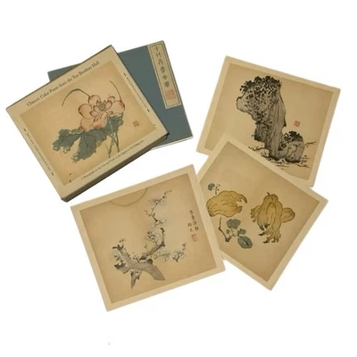 3 Placas de Color-Diez Bambú Estudio Manual de Pintura (Dinastía Ming) Chino 1952 Foto 1 de 4