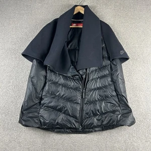 Nike Aeroloft Padded Cape Jacket Womens Size S Small Puffer Black Full Zip Chic - Foto 1 di 10