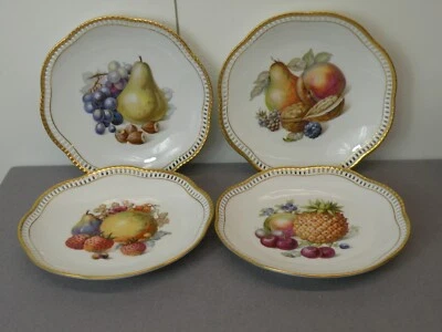 Schöne große Obstteller, Porzellan, Bavaria Schumann, Obstmotive, Goldmalerei - Bild 1 von 4