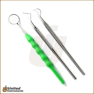 Oral Care Kit Dental Hygiene Set Mouth Mirror,Probe,Tweezer,Tooth Tartar Scraper - Picture 1 of 4