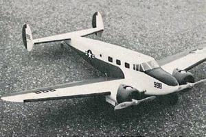 Beechcraft C-45 54" Wingspan RC Model Airplane Printed Plan &Templates - Picture 1 of 2