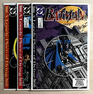DC Comics Lot of 3 Batman: A Lonely Place of Dying 440, 441, 442 NM 1989 Boarded - Picture 1 of 5