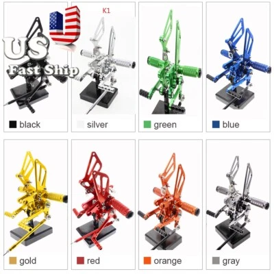 Fit SUZUKI SV650/SV650S SV1000/S GSXR750 1998-2005 Footpegs Rearsets Pedals Pegs - Imagem 1 de 4