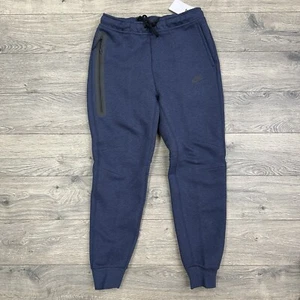 Nike Tech Fleece Slim Fit Jogger Sweatpants Sz Medium Men Obsidian Heather Black - Picture 1 of 14