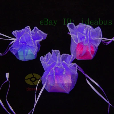 25/50/100 piezas Diámetro circular: 10" Bolsas de organza Joyería Boda Favor Bolsas de regalo Foto 1 de 4