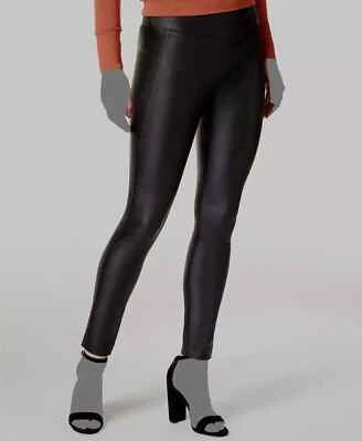 Calça feminina skinny-leg elástica cintura média revestida preta US$ 49 Bar III XXL - Imagem 1 de 3