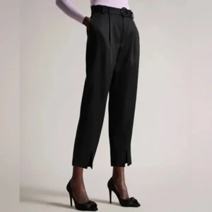 Ted Baker London Ninette Trousers Women's Size 5 Black High Waist Carrot Legs - Picture 1 of 2
