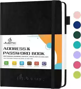 Address Book with Alphabetical Tabs, Hardcover Password Keeper and Telephone Boo - Picture 1 of 6