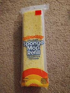 VINTAGE Neat N Easy cellulose Sponge Mop Refill Light & Easy made in USA Sealed - Picture 1 of 10