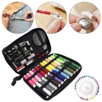 130X Travel Sewing Kit Small Sewing Set with Case Needle Handcraft Set Thread - Image 1 of 4