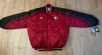 NFL San Francisco 49ers Bomber Starter Jacket Men Size L 1998 Steve Young Era OG - Image 1 of 4