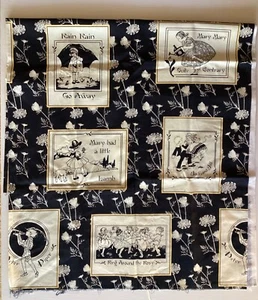 1M Vintage Black Cream Fabric Once Upon a Rhyme Kate Ward Thacker Pratt Quilt - Picture 1 of 9