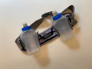 CamelBak Arc 2 O/S 10 oz Hydration Runner Water Belt Gray/Black/Blue 2 Bottles - Picture 1 of 4