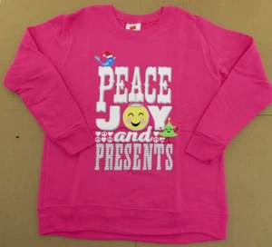 HANES Eco Smart Youth Holiday Sweatshirt Wow Pink Youth Small - Picture 1 of 3