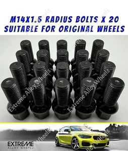 Alloy Wheel Bolts For Volkswagen Caddy Golf Mk4 On 28mm Original Replacement 20 - Picture 1 of 4