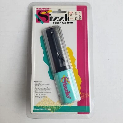 Vintage 80s Windmere Sizzle Touch Up Battery Operated Pocket Iron with Comb New - Image 1 of 3