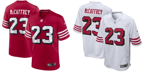 Men's San Francisco 49ers Christian McCaffrey #23 Game Jersey Cover