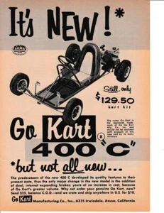 Muy raro 1960 Go-Kart (Marca) 400 C anuncio impreso - Imagen 1 de 1