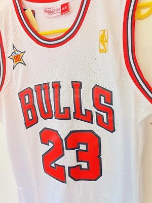 ADIDAS #23 Michael Jordan NBA weißes Trikot Chicago Bulls authentisch Vintage