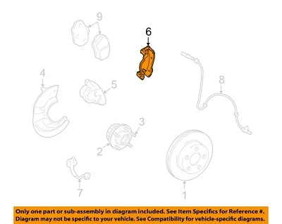 Componentes de freno-adaptador Ford OEM 03-11 Crown Victoria 3W1Z2B292AA Foto 1 de 2