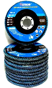 10 piezas 4-1/2""x7/8"" 80 Grana Azul Circonio Pleta Ángulo Molinillo Ruedas de lijado - Imagen 1 de 2