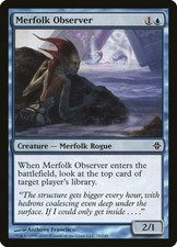 1x FOIL Merfolk Observer ROE MTG Magic No076 English NM/UNPLAY common C card x1