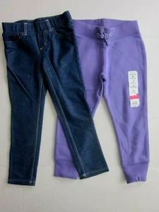 New $40.00 JUMPING BEANS - 2 Girls Pants - Long Jegging & Fleece Jogger Size: 4 - Picture 1 of 1