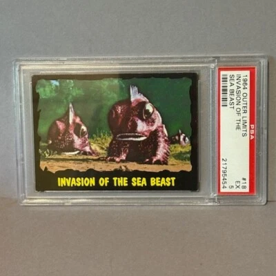 Vintage Outer Limits Daystar Card 1964 Monster Horror PSA 5 Invasion Sea Beast - Image 1 of 4