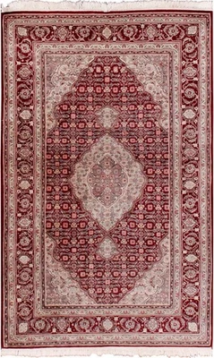 Chinese Handmade Wool Area Rug 3'1" x 5'0" Red Bidjar Design Oriental Carpet - Image 1 of 4