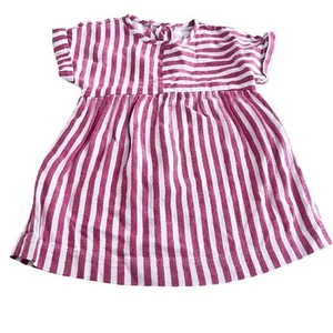  Zara girls striped short sleeve linen blend dress size 5/6 - Picture 1 of 6