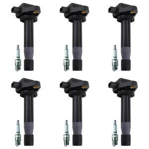 Denso 6 Ignition Coil 6 NGK Nickel Spark Plugs Kit For Honda Accord 3.5 V6 - Picture 1 of 1