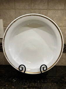 ANTIGUO CUENCO GRANDE IRONSTONE con adornos de oro ~ sin marca ~ finales de 1800/principios de 1900 - Imagen 1 de 7